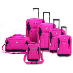 6teiliges Kofferset bestehend aus Reisetrolley und Reisetasche in rosa für 39,90€ (statt 80€) 6teiliges Kofferset bestehend aus Reisetrolley und Reisetasche in rosa für 39,90€ (statt 80€)