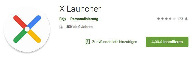 Für Android: X Launcher kostenlos (statt 1,99€)