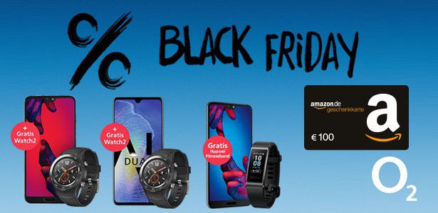 Abgelaufen! o2 Black Freitag Deal: 100€ Bonus für o2 Free M Tarife + Smartphone ab 1€ (z.B. iPhone XR, Huawei Bundles...)   Tarif eff. kostenlos