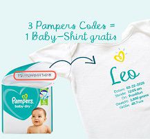Pampers: Personalisiertes Baby-T-Shirt gratis