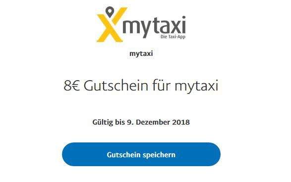 8€ Mytaxi Guthaben von PayPal gratis