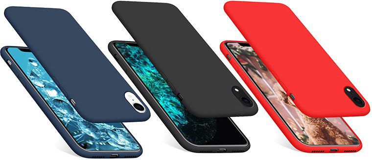 Schmale Schutzhülle für iPhone XR in Schwarz, Blau oder Rot für je 8,49€  – Prime
