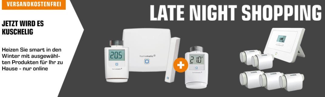 Saturn Late Night Smart Home Nacht: z.B. EQIVA  Heizkörperthermostat für 9€