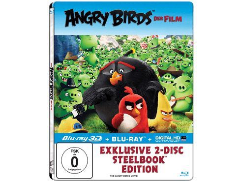 Angry Birds   Der Film (Exklusives Steelbook mit 3D Lentikularkarte   3D+2D Blu ray) für 5€ (statt 14€)