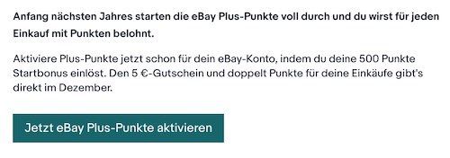 Gratis 5€ eBay Gutschein ohne MBW für Plus Mitglieder