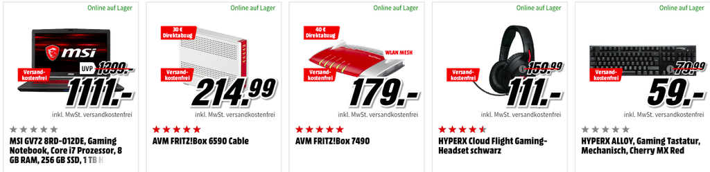 MediaMarkt “GiGaGünstig”   reduzierte PC Hardware (z.B. LOGITECH M220 Silent Maus 14€)