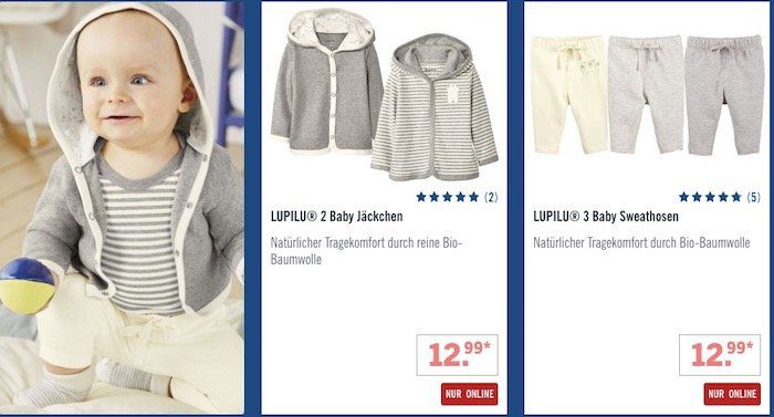 LIDL: Ausgewählte Babyartikel mit 25€ Rabatt ab nur 40€ Bestellwert