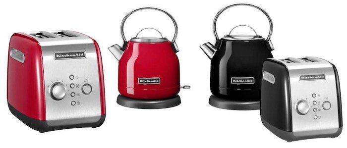 KitchenAid Frühstücks Set in Rot oder Schwarz (Toaster + Wasserkocher) für 99€ (statt 153€)