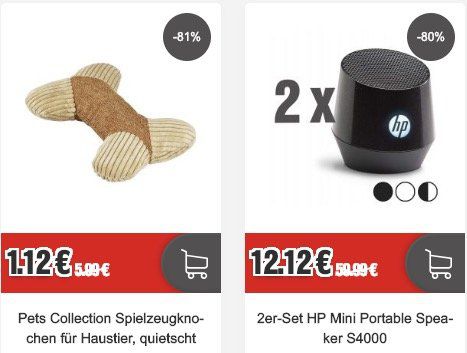 Inventurverkauf bei Top12   z.B. 2er Pack HP Mini Lautsprecher für 12,12€ (statt 40€)