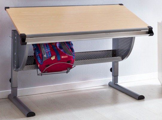 Wohnling Kinder Schreibtisch MAXI 120 x 60 cm (neigungs  und höhenverstellbar) für 69,99€ (statt 92€)