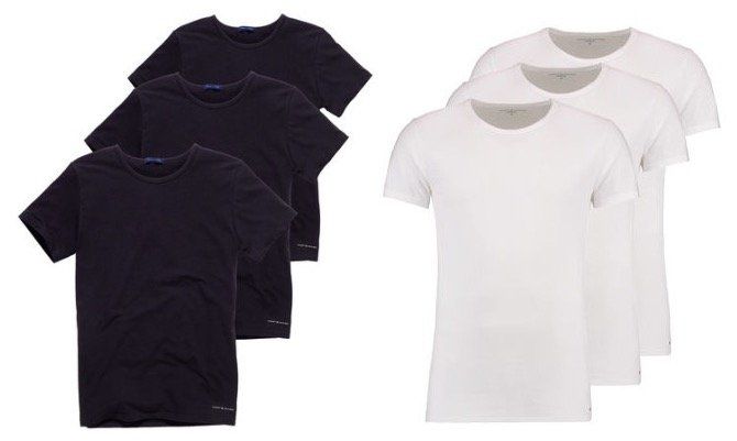 3er Pack Tommy Hilfiger Basic Herren T Shirts für 34,61€ oder 9er Pack für 88,98€