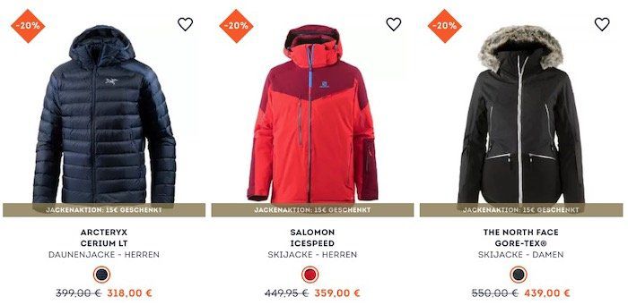 Großer Jacken Sale bei SportScheck + 15% Gutschein ab 80€   z.B. adidas Itavic 2.0 für 83,81€ (statt 95€)