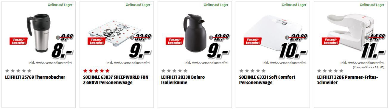 Media Markt Soehnle & Leifheit Aktion: z.B. Leifheit Isolierbecher für 8€ (statt 14€)