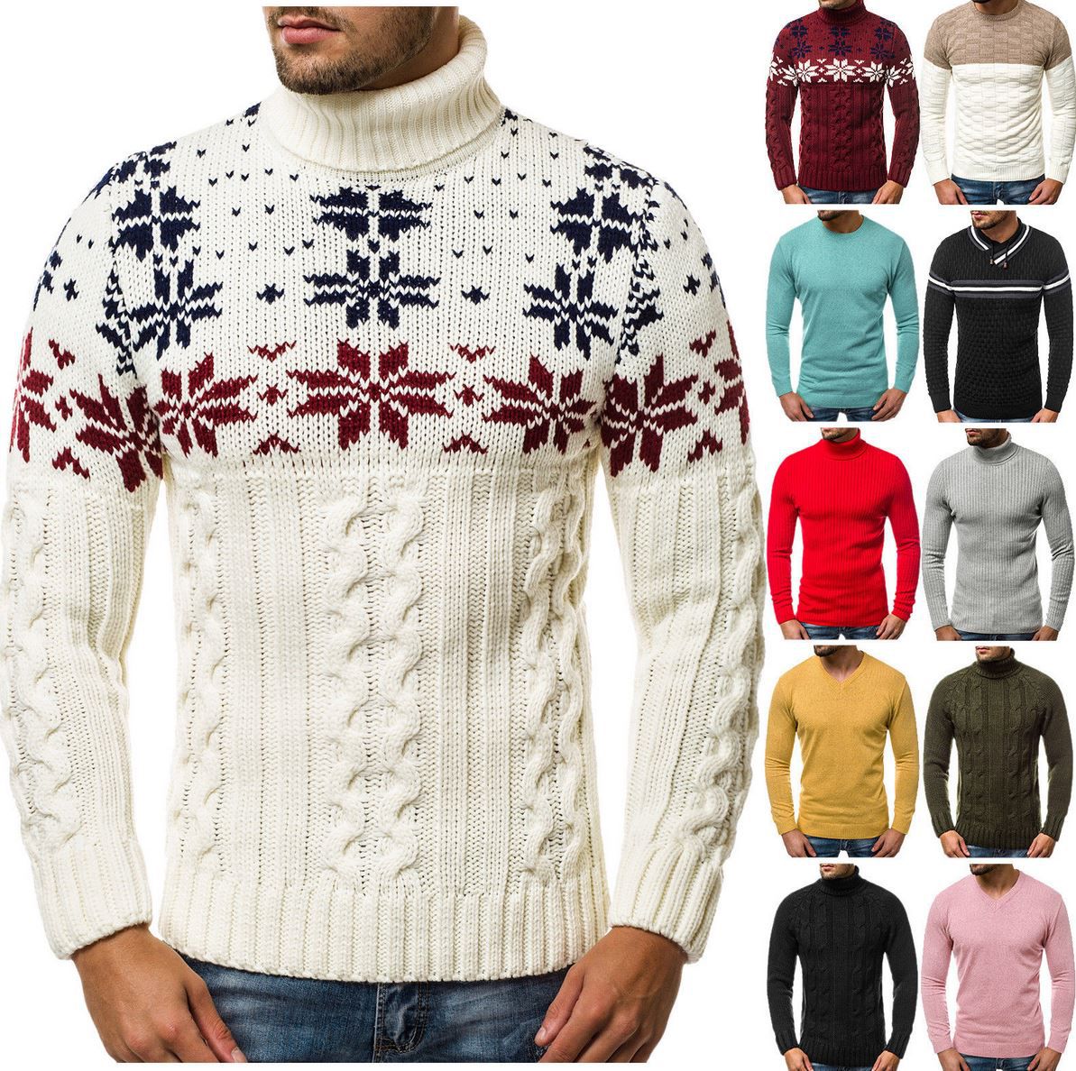 OZONEE Herren Rollkragenpullover & Strickpullover bis 2 XL für je 19,45€ (statt 25€)