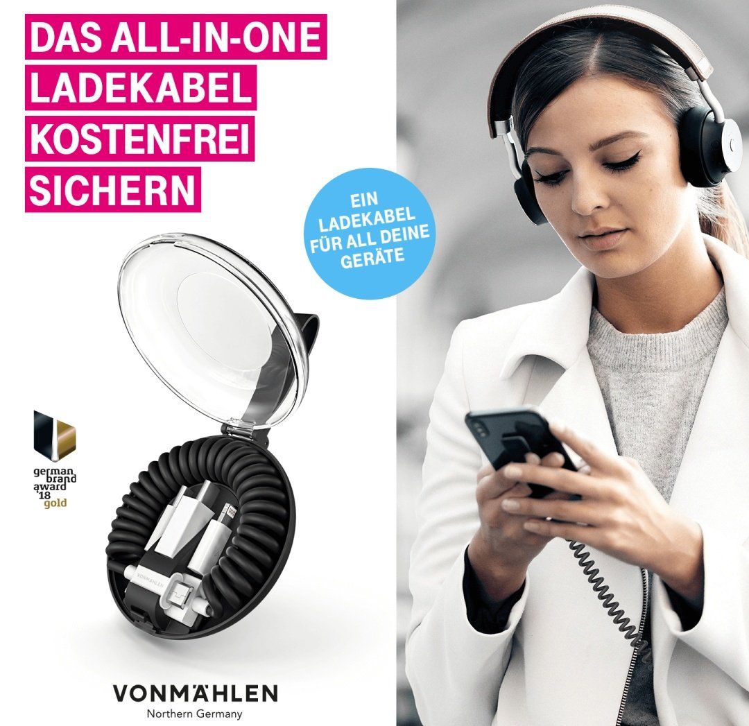 Nur für Telekom Kunden: All in one Ladekabel gratis