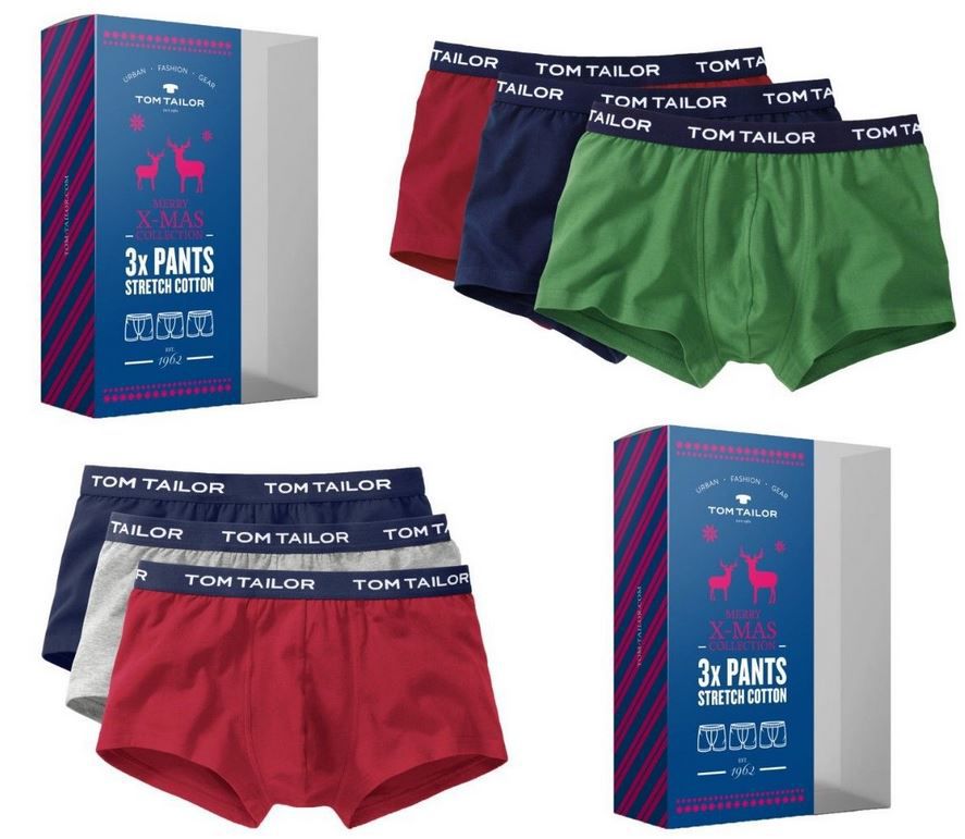 Tom Tailor Boxer Shorts  X Mas Collection 3er Pack für 24,99€ (statt 29€)