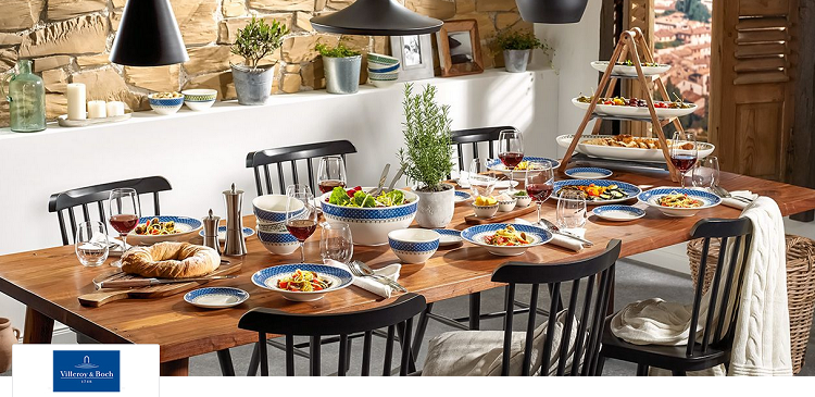 Villeroy & Boch Geschirr, Dekoration und Gläser bei Veeppee   z.B. 6 Speiseteller 32cm für 49,99€ (statt 96€)