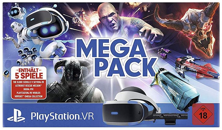 Playstation VR Brille Megapack: Kamera (V2) + 5 Games für 222,02 (statt 282€)