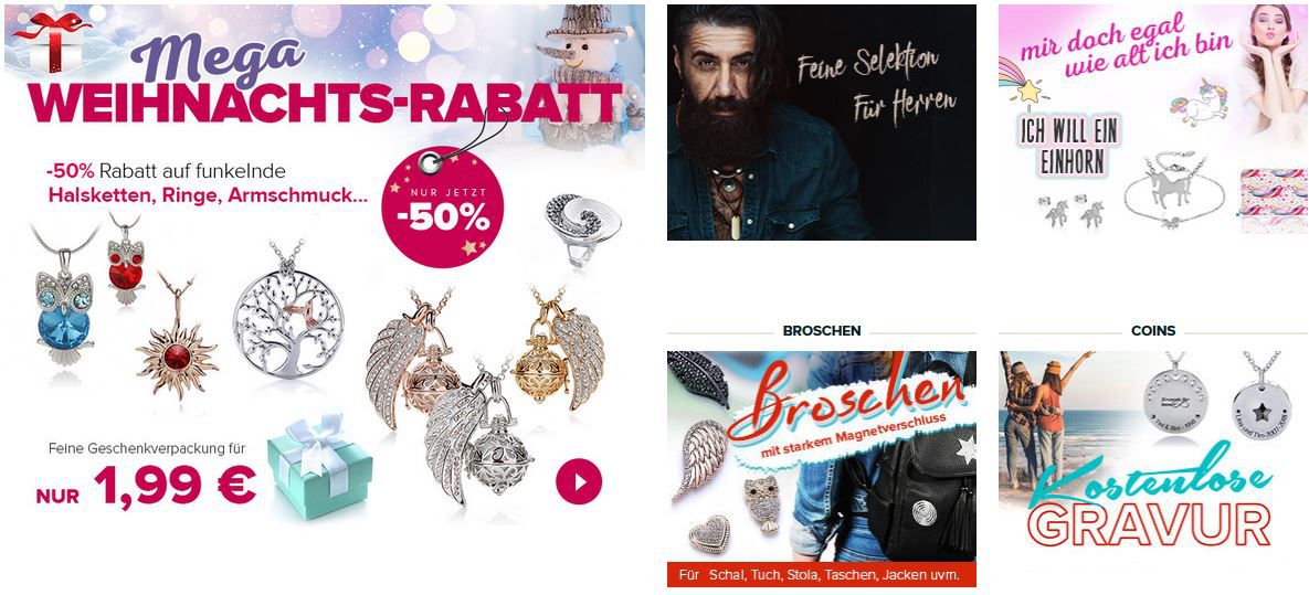 Silvity: Mega Weihnachts Rabatt mit bis zu 50% auf Schmuck!