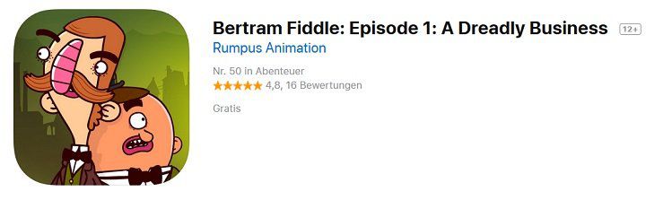 Für iOS: Bertram Fiddle: Episode 1 gratis (statt 2,29) im App Store