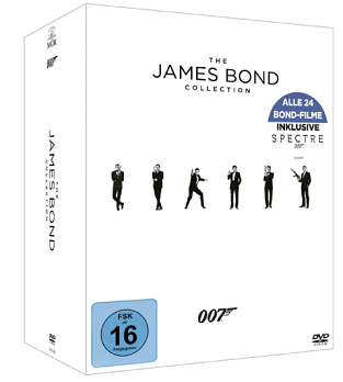 James Bond Collection 2016 auf 24 DVDs für 59€ (statt 80€)