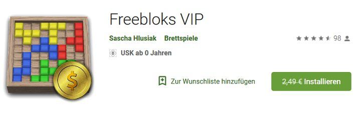 Für Android: Freebloks VIP gratis (statt 2,49€)