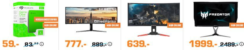 Saturn Entertainment Weekend Deals: z.B. SAMSUNG   43 Zoll Monitor für 777€ (statt 859€)