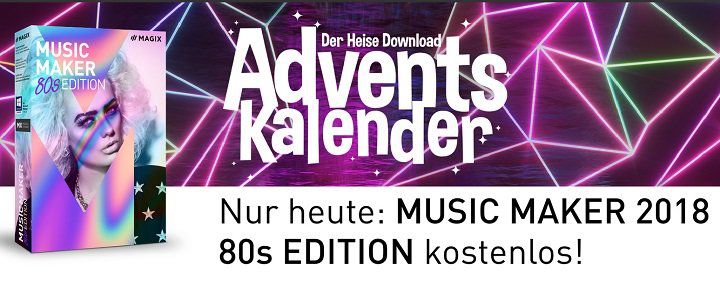 NUR HEUTE: MAGIX Music Maker – 80s Edition gratis + 2x 10€ Gutscheine