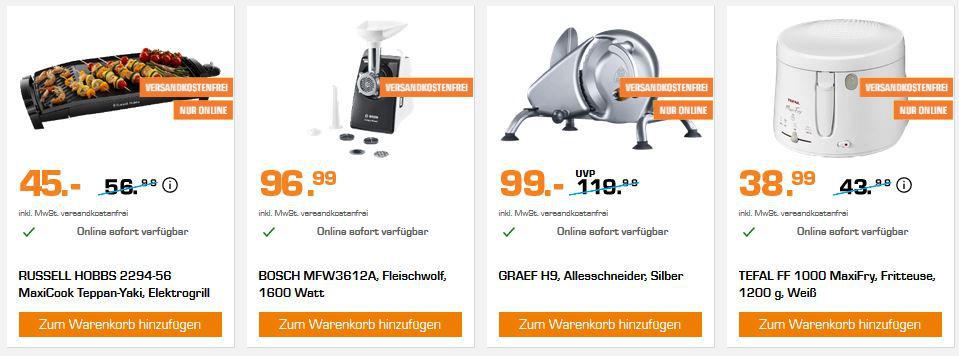 SATURN letzte Möglichkeit: günstige Haushaltsgroß  u. Kleingeräte   z.B. Bosch MFQ35RE Handmixer für 21,99€ (statt 40€)