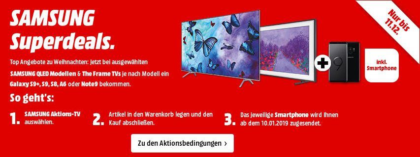 MediaMarkt Aktion: Samsung Fernseher kaufen + ein Samsung Smartphone geschenkt dazu ?