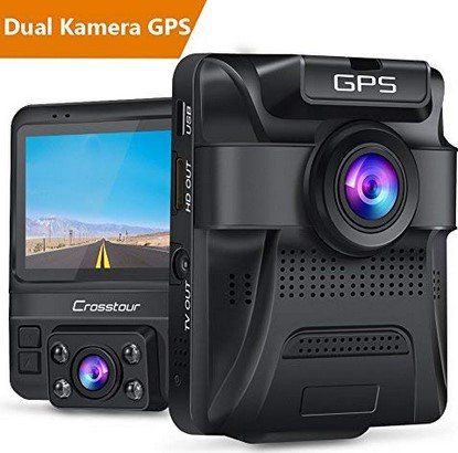 Crosstour ZG CR750   1080p Dashcam mit 2 Cams & GPS für 54,99€ (statt 100€)