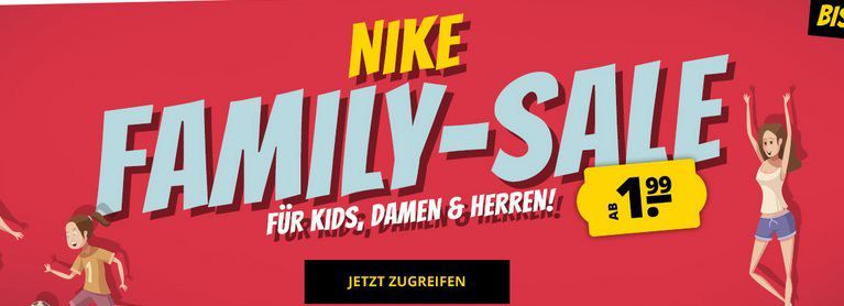 Nike Sale bei Sportspar für Kids, Damen & Herren bereits ab 1,99€