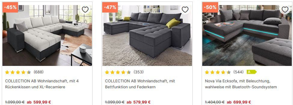 20% Rabatt auf Wohnmöbel & Sofas bei Cnouch + keine VSK   auch auf Reduziertes