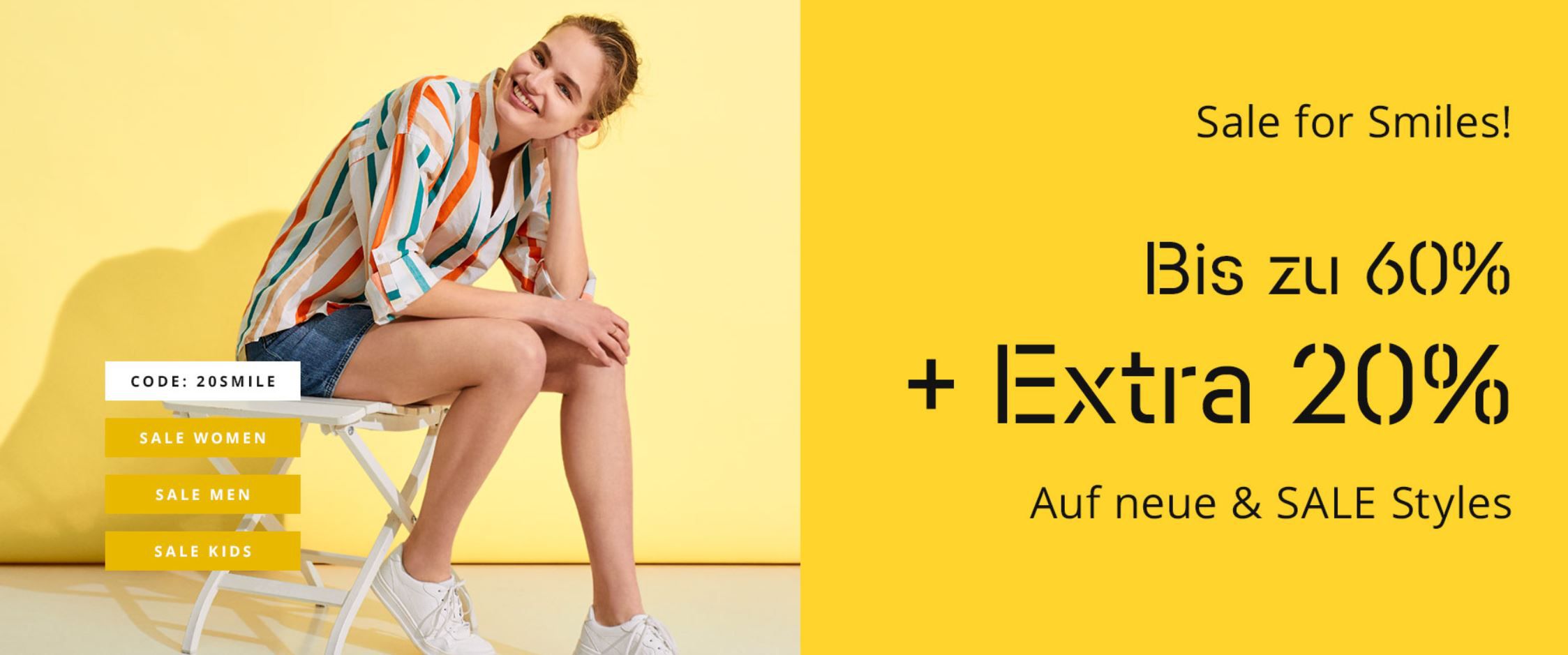 Esprit Sale bis 60% + 20% extra Rabatt + VSK nur 0,99€