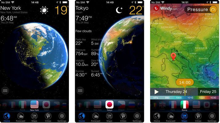 Vorbei! 3D Earth   Wetter Widget (iOS) kostenlos (statt 4,99€)