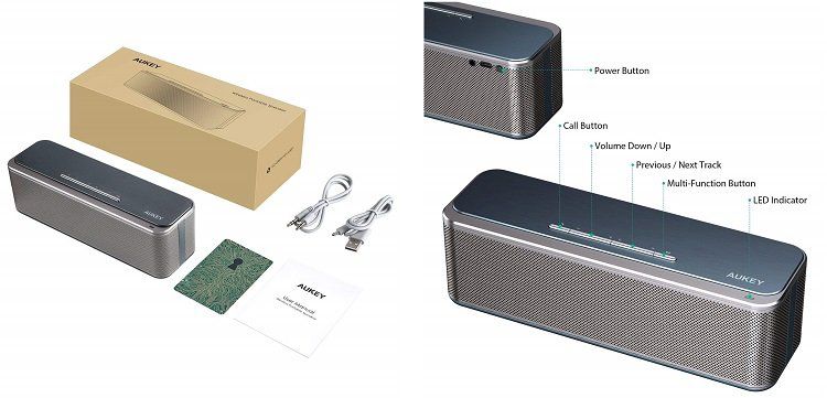 AUKEY Bluetooth Lautsprecher (SK S1) mit MaxxBass Technologie für 26,99€ (statt 40€)