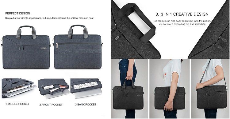 WIWU Laptoptasche für 13 o. 15 Laptops aus Nylongewebe ab 13,99€ (statt 28€)