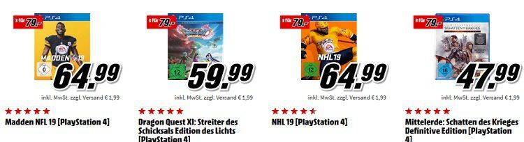 Play Station 4 Controller + Fallout 76 + Battlefield V + Just Cause 4 ab 134€ (statt 156€)