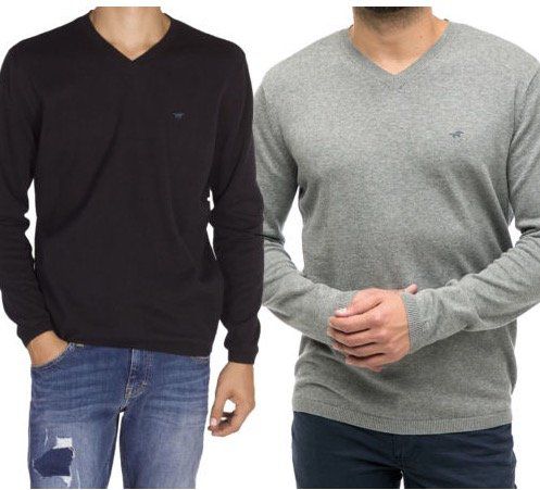 Mustang klassischer Herren Sweater mit V Neck für 19,99€ (statt 30€)