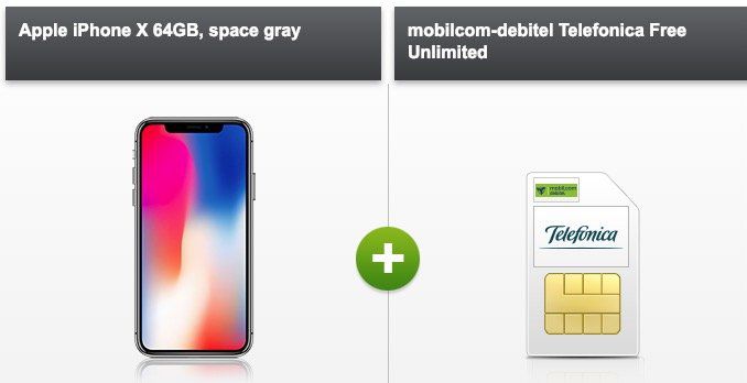 iPhone XR für 75€ oder iPhone X für 179€ + o2 Free Unlimited mit unbegrenztem LTE Datenvolumen für 59,99€ mtl.