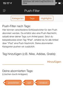 INFO: Push tags & Kategorien überarbeitet - Wir brauchen eure Hilfe! INFO: Push tags & Kategorien überarbeitet Wir brauchen eure Hilfe!