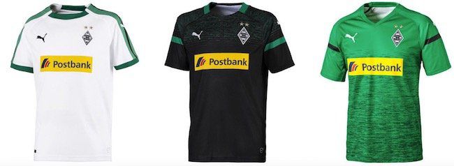 Dortmund, Gladbach und Stuttgart Trikots (2018/19) für je 29,99€   für Herren und Kinder