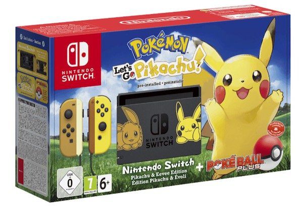 Nintendo Switch Pikachu Edition inkl. Pokéball Plus Controller für 278,10€ (statt 349€)