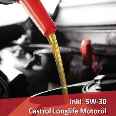 Ölwechsel bei A.T.U. inkl. Ölfilter und mit 5W 30 Castrol LL Motoröl für 89,99€