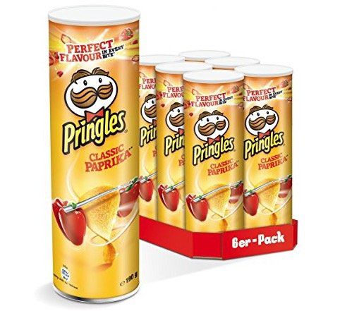 Vorbei! 6er Pack Pringles Original Paprika ab 5,89€ – nur 0,98€ pro Rolle