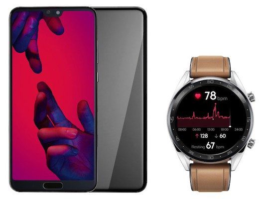 Huawei P20 Pro mit Huawei Watch GT für 4,95€ + o2 Free M Allnet Flat mit 10GB LTE für 29,99€