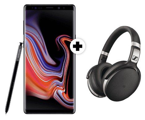 📱Samsung Galaxy Note 9 + Sennheiser HD 4.50 🎧 für 1€ + Telekom oder Vodafone Flat mit 8GB für 29,99€