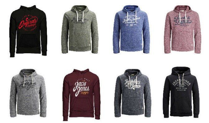 Jack & Jones Pullover Hoodies und Sweater bis 2XL ab je 24,99€ (statt 32€)