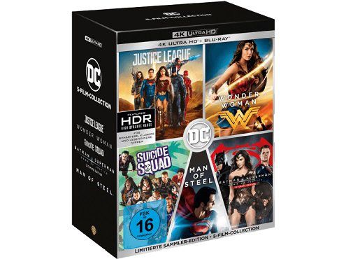 DC 5 Film Collection (Limitierte Exklusivedition) 4K UltraHD Blu ray für 70€ (statt 102€)