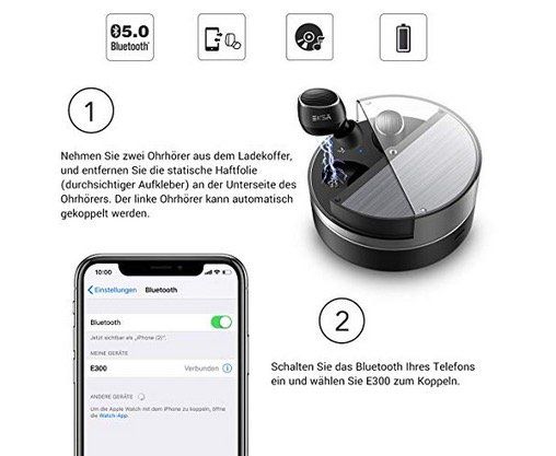EKSA Bluetooth Earbuds wasserdicht für 22,49€ (statt 45€)